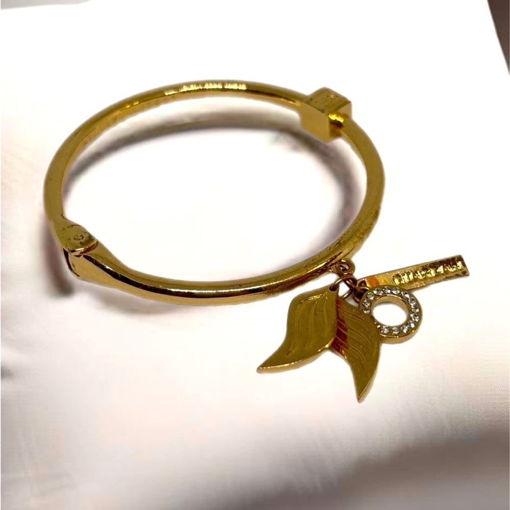 Ashley Bridget gold toned Guardian Angel cuff bracelet